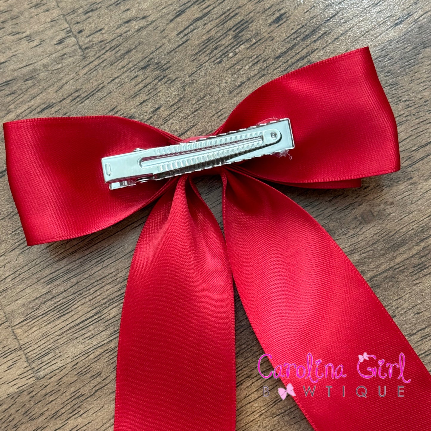 Satin Cloquette Style Hair Bow