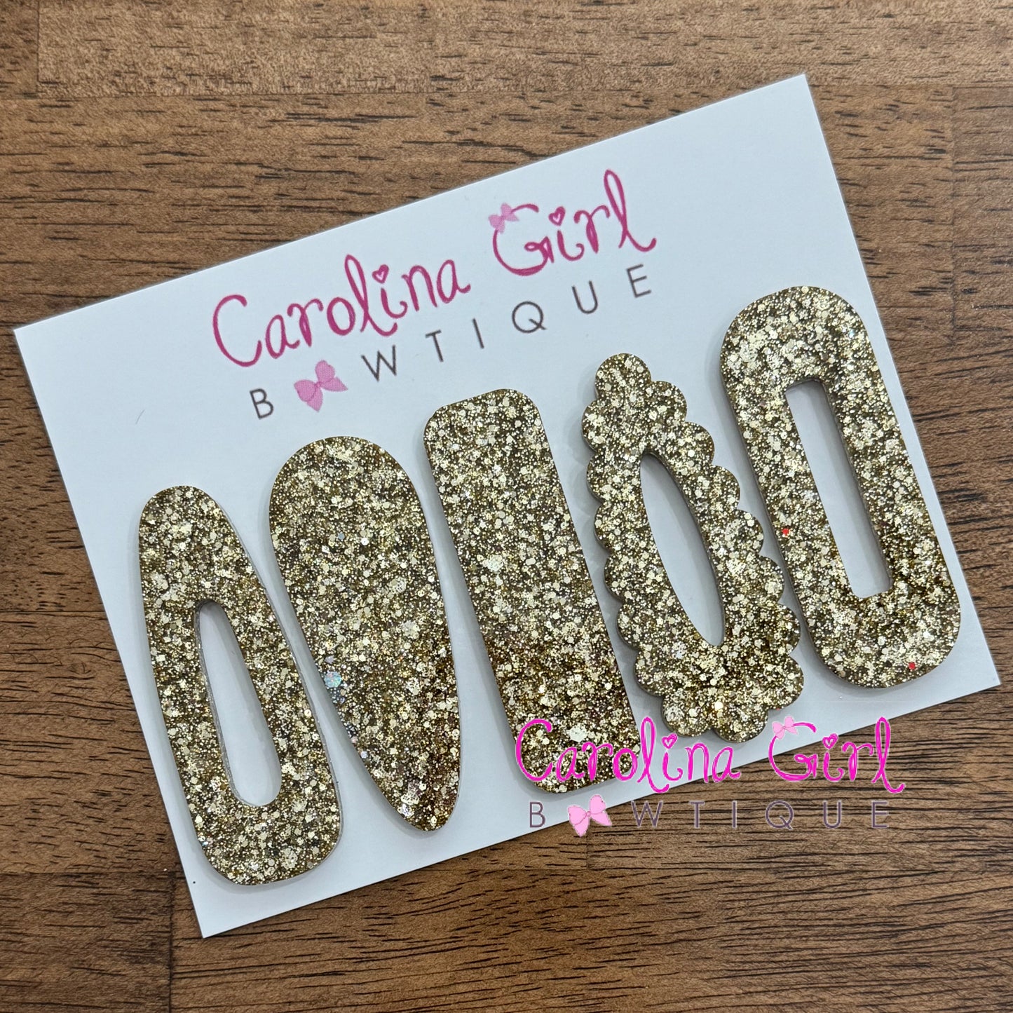 Gold Glitter Clips