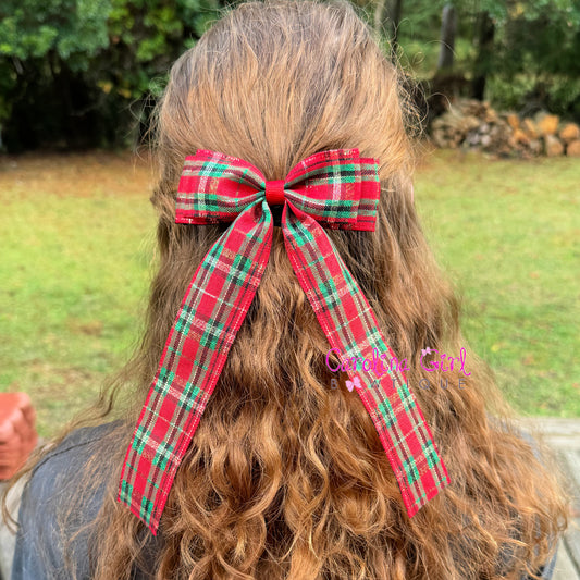 Christmas Plaid Bow