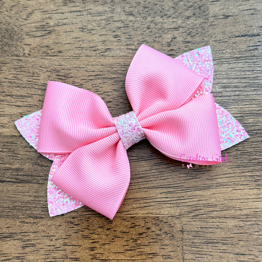 Pink Glitter Bow