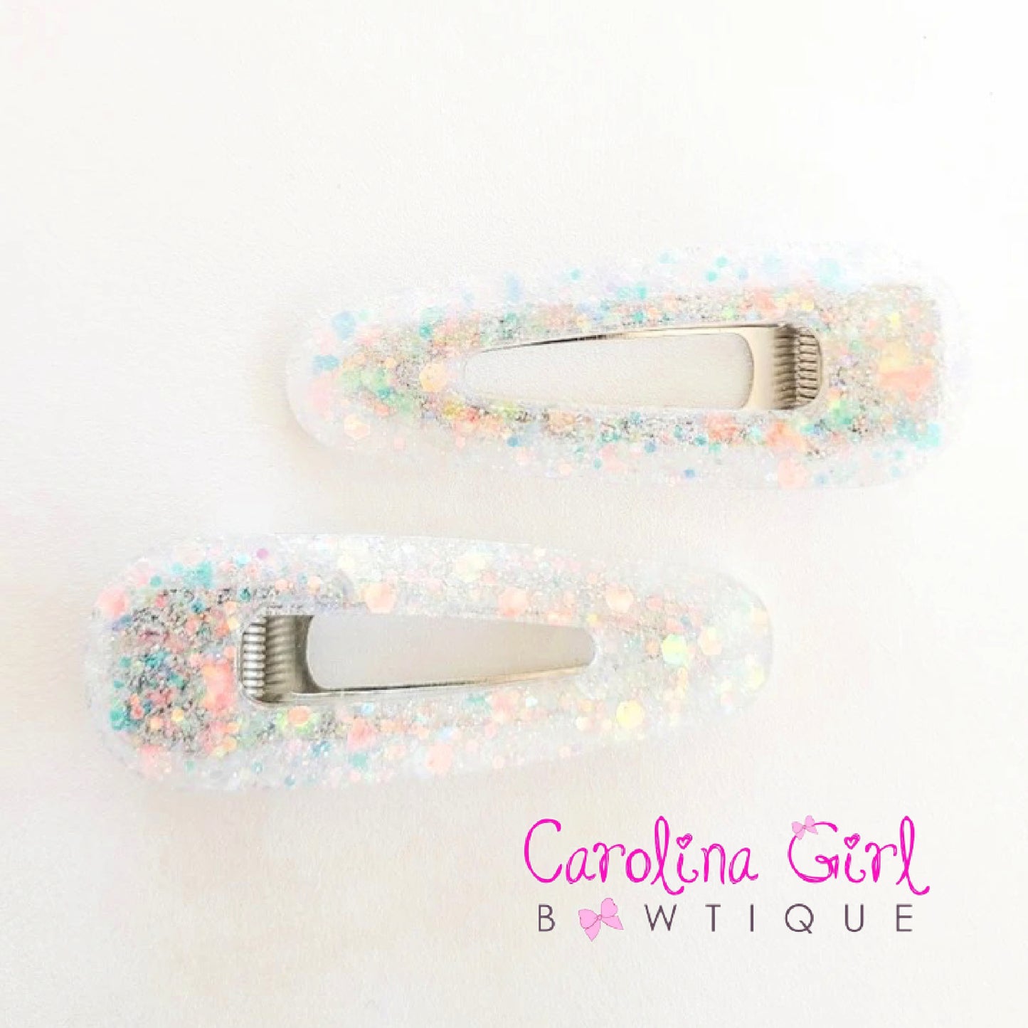 Iridescent Glitter Clips