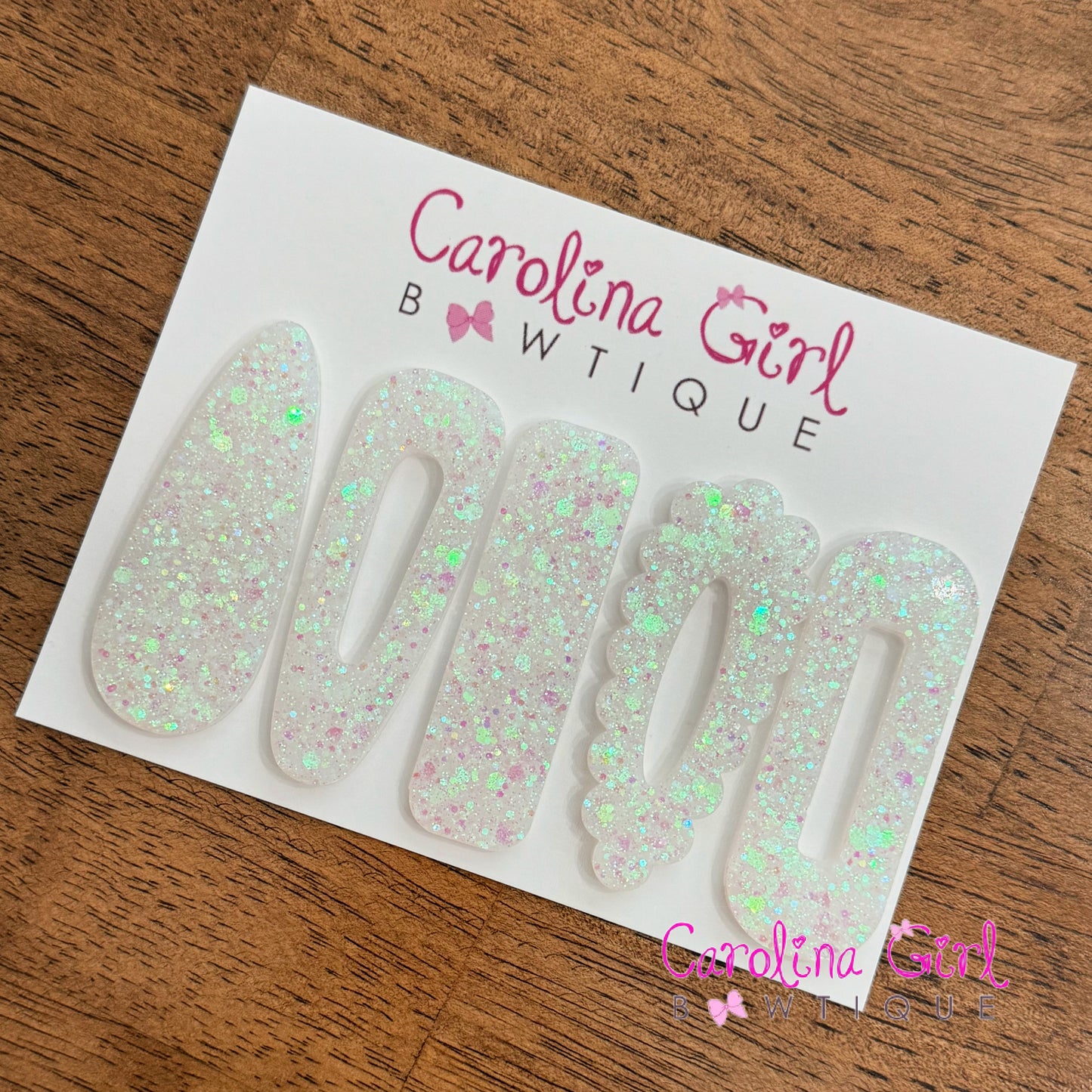 Iridescent Glitter Clips