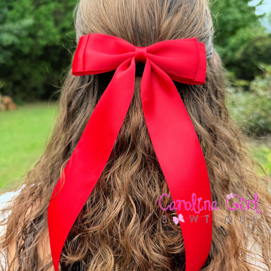 Satin Cloquette Style Hair Bow