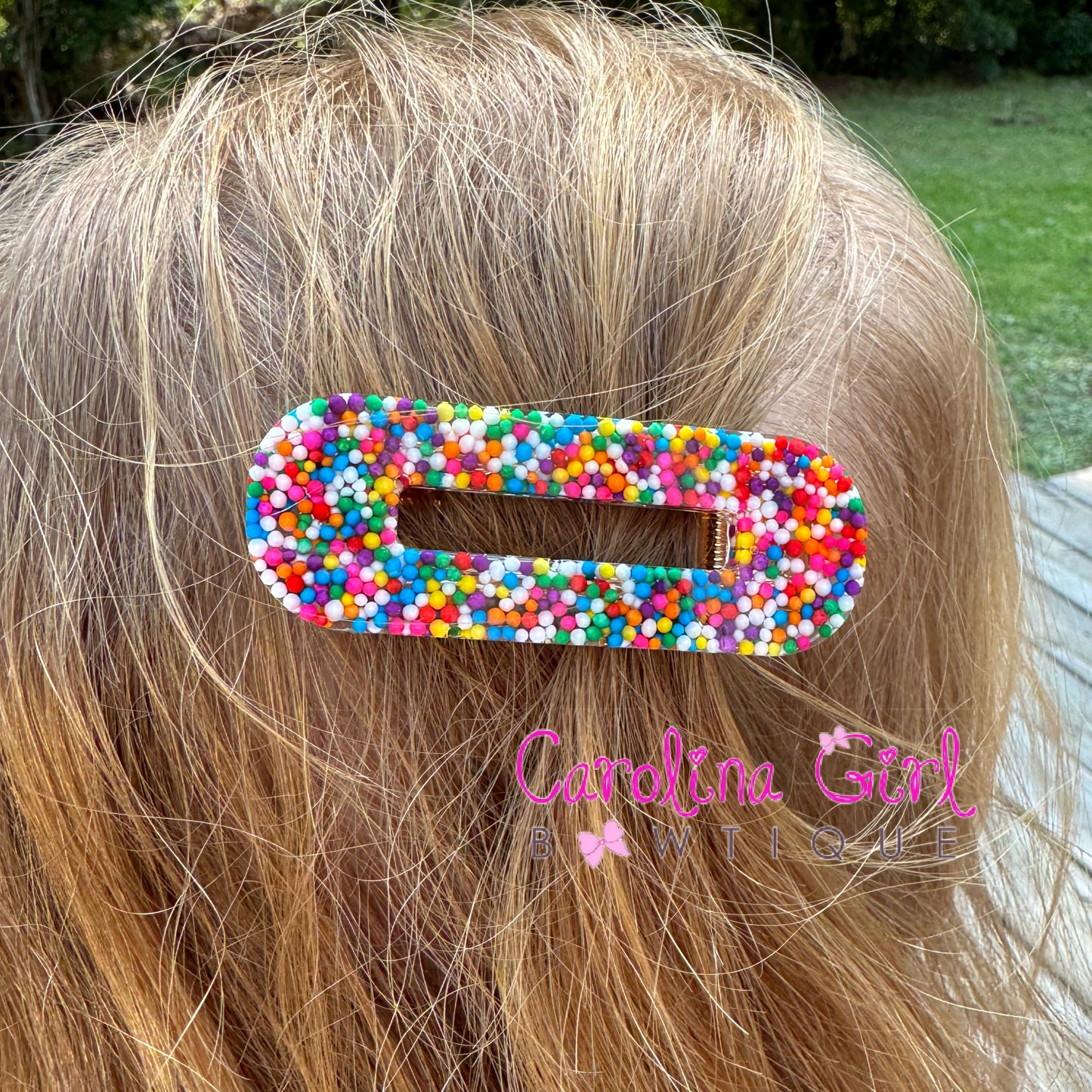 Red Glitter Clips