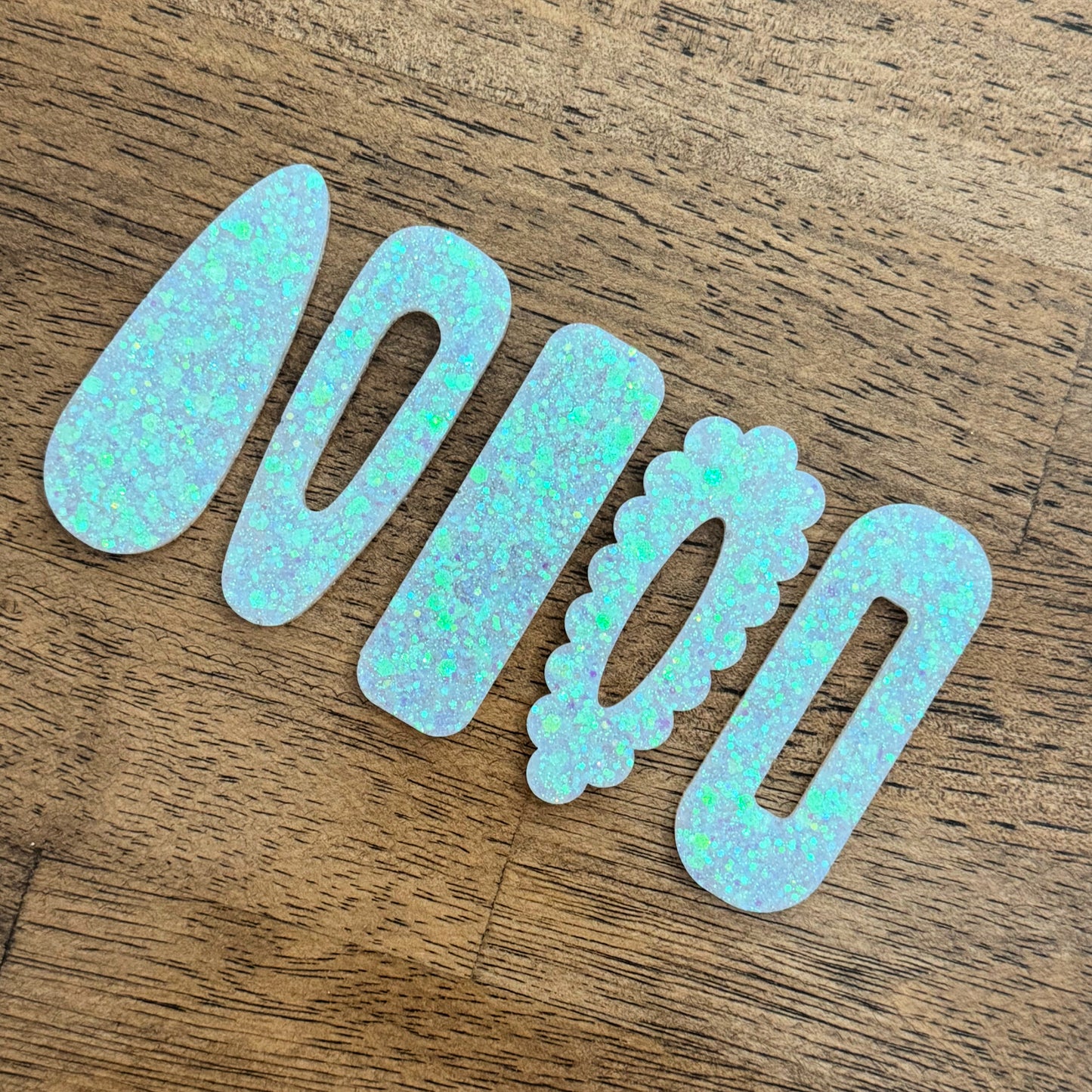 Iridescent Glitter Clips